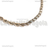 Collana in Acciaio Inox Maglia Attorcigliata 3mm 55cm