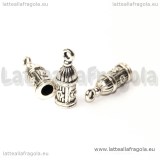 Charm 3D Idrante in metallo argento antico 20x7mm