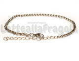 Bracciale in Acciaio Inox maglia Coda di Volpe 19cm