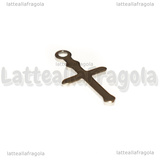 Ciondolo Croce in Acciaio Inox 24x12mm