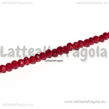 Rondelle mezzocristallo sfaccettato Rubino 3x2mm filo 40cm