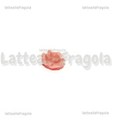 3 Rose in Madreperla sintetica rosa foro passante 6x5mm