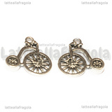 Charm Bicicletta Vintage in metallo argento antico 17x18mm