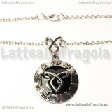 Collana Shadowhunters Ciondolo Rune in metallo argentato