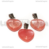 Ciondolo Cuore in Quarzo Ciliegia 16mm