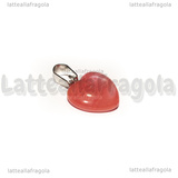 Ciondolo Cuore in Quarzo Ciliegia 16mm