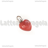Ciondolo Cuore in Quarzo Ciliegia 16mm