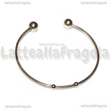 Base Bracciale Rigido Aperta in Acciaio Inox 60mm