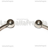 Base Bracciale Rigido Aperta in Acciaio Inox 60mm