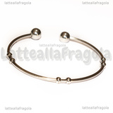 Base Bracciale Rigido Aperta in Acciaio Inox 60mm