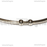 Base Bracciale Rigido Aperta in Acciaio Inox 60mm
