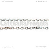 Collana in Acciao Inox maglia ovale 2.5x2x0.5mm 50cm