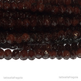 Rondelle mezzocristallo sfaccettato Cioccolato 4x3mm filo 38cm
