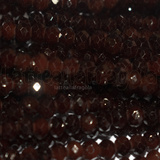 Rondelle mezzocristallo sfaccettato Cioccolato 4x3mm filo 38cm