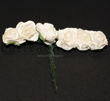 12 Rose Bianche in carta diametro 1cm