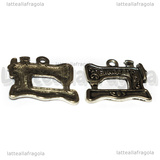 Ciondolo macchina da cucire singer in metallo argento antico 18x20mm