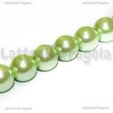 20 Perle in vetro cerato menta fredda 10mm