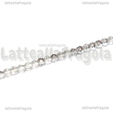 Rondelle mezzocristallo sfaccettato Cristal placcato Argento 3x2.5mm filo 37cm