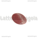 Cabochon in Occhi di Gatto rosato 25x18mm