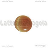 Cabochon in Occhi di Gatto arancio chiaro 25x18mm