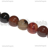Perle in Agata Rossa 10mm filo 19cm circa