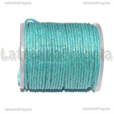 10 Metri (1 spoletta) di cotone cerato Azzurro 1mm