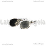 Monachelle chiuse in Acciaio Inox con base ovale 14x10mm