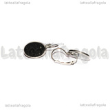 Monachelle chiuse in Acciaio Inox con base ovale 14x10mm