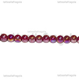 Perle in Vetro Amaranto AB 4-4.5mm filo 38cm