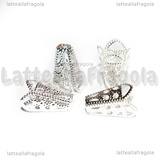 10 Coppette a cono in metallo Silver Plated 16x10mm