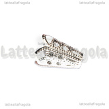 10 Coppette a cono in metallo Silver Plated 16x10mm