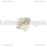 10 Coppette a cono in metallo Silver Plated 16x10mm