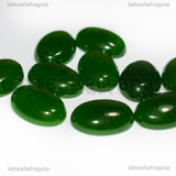 Cabochon in Giada Verde 14x10mm