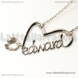 Collana Cuore Edward Twilight in metallo argentato