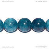 Perle in Giada della Malesia Azzurra 10mm filo 18cm circa