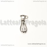 Charm Frusta per dolci in metallo argento antico 23x9mm