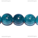 Perle in Giada della Malesia Azzurra 10mm filo 18cm circa