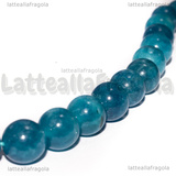 Perle in Giada della Malesia Azzurra 8mm filo 18cm circa