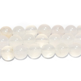 Perle in Agata Bianca 6mm filo 36.5cm circa