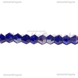 Biconi in vetro Blu AB 4x4mm filo 33cm