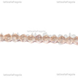 Biconi in vetro Rosa AB 4x4mm filo 33cm