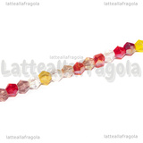 Biconi in vetro Colori Misti AB 4x4mm filo 33cm