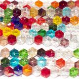 Biconi in vetro Colori Misti AB 4x4mm filo 33cm