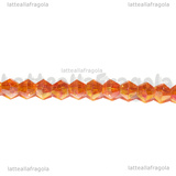 Biconi in vetro Arancio AB 4x4mm filo 33cm