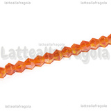 Biconi in vetro Arancio AB 4x4mm filo 33cm