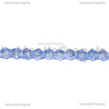 Biconi in vetro Azzurro AB 4x4mm filo 33cm