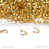 50 Anellini apribili in Acciaio Gold Plated 7x0.8mm