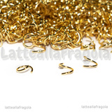 50 Anellini apribili in Acciaio Gold Plated 7x0.8mm