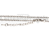 Collana in metallo argentato 80cm maglie tonde 2.5mm
