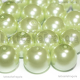 20 Perle in vetro cerato menta chiaro 10mm